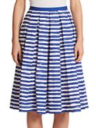 Michael Kors Collection Pleated Stripe Skirt