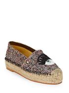 Chiara Ferragni Glitter Winking Espadrille Flats