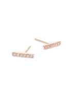 Nephora 14k Rose Gold & Diamond Stud Earrings