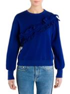 Peserico Ruffle-trim Cotton Sweatshirt
