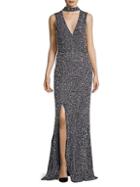 Alice + Olivia Arial Sequined Gown