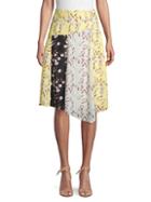 Lea & Viola Floral-print Asymmetrical Skirt