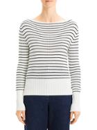 Theory Striped Boatneck Sweater