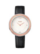 Fendi My Way Stainless Steel & Leather-strap Watch