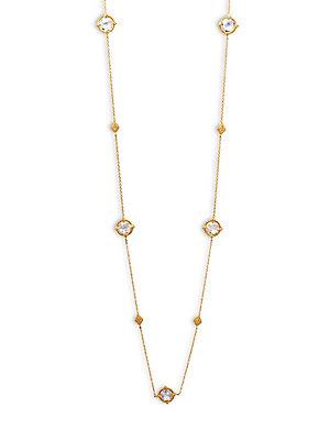 Freida Rothman Crystal & Goldplated Strand Necklace