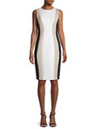 Calvin Klein Colorblock Fitted Sheath Dress
