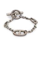 Herm S Vintage Sterling Silver Chain Toggle Bracelet