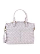 American Leather Co. Carrie Woven Leather Satchel