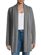 Vince Heathered Open Front Cashmere Cardigan