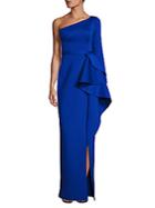 Nero By Jatin Varma One-shoulder Ruffle Gown