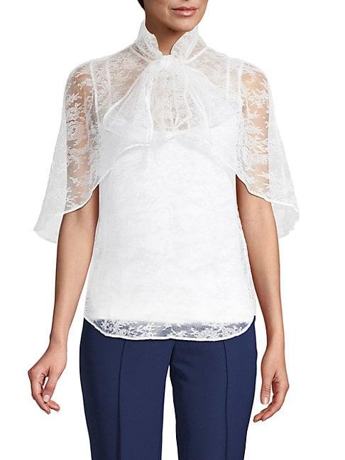 Givenchy Lace Mockneck Blouse