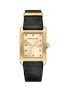 Rebecca Minkoff Moment Goldtone Stainless Steel & Leather-strap Watch