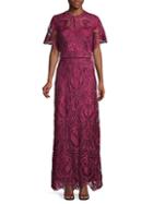 Js Collections Short-sleeve Lace Gown