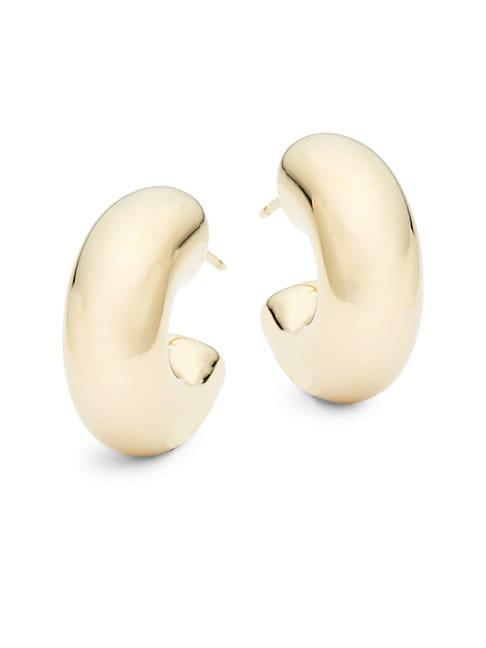 Saks Fifth Avenue 14k Gold Chubby Hoop Earrings