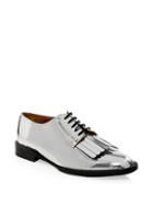 Clergerie Metallic Lace-up Leather Derbys