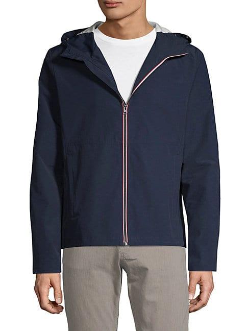 Pure Navy Full-zip Hooded Jacket