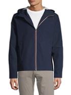 Pure Navy Full-zip Hooded Jacket