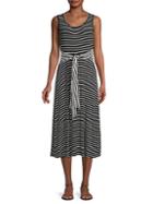 Max Studio Striped A-line Dress