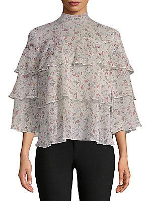 Philosophy By Republic Floral-print Tiered Top