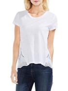 Vince Camuto Cotton Eyelet Tee