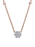 Sonatina 14k Rose Gold & Diamond Pendant Necklace