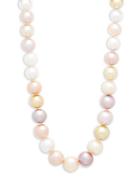 Belpearl 11-14mm Multicolour Semi-round Cultured Pearls & 14k Yellow Gold Necklace