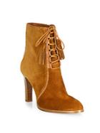Michael Kors Collection Odile Suede Lace-up Booties