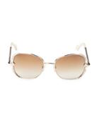 Roberto Cavalli 56mm Embellished Square Sunglasses