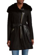 Via Spiga Faux Fur-trimmed Hooded Coat