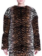 Stella Mccartney Tiger Print Faux Fur Top