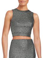 Saks Fifth Avenue Red Crewneck Sleeveless Cropped Top