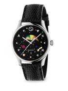 Gucci G-timeless Rainbow Moonphase Lizard Strap Watch