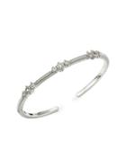 Judith Ripka Santorini Sterling Silver & White Topaz Cuff Bracelet