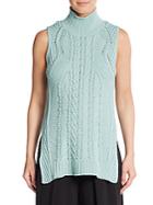 1.state Cable-knit Turtleneck Tunic