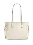 Donna Karan East And West Pebbled Leather Tote