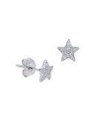 Nephora 14k White Gold & Pav&eacute; Diamond Star Stud Earrings