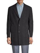 Saks Fifth Avenue Made In Italy Double Face Plaid Coat