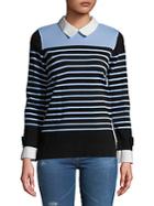 Karl Lagerfeld Paris Long-sleeve Striped Sweater