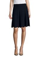 Saks Fifth Avenue Solid Cutout Skirt