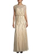 Aidan Mattox Sequin Embellished Gown