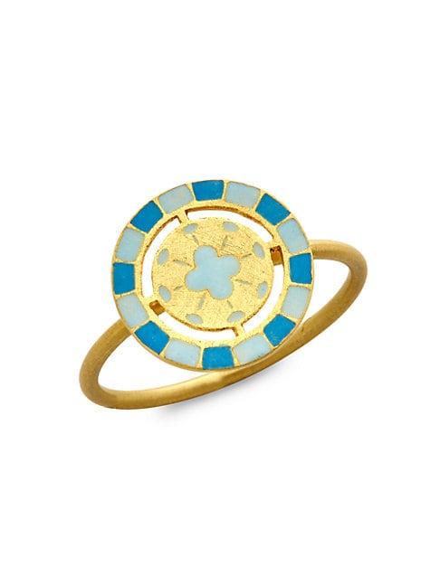 Legend Amrapali Holi 18k Gold Cutout Circle Ring