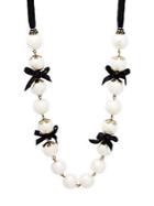 Saks Fifth Avenue Faux Pearl Bow Single Strand Necklace