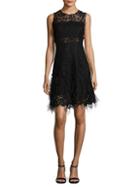 Elie Tahari Anabelle Embroidered Lace Dress