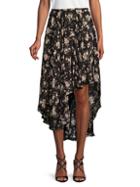 Michael Kors Collection Moody Floral-print Silk Skirt
