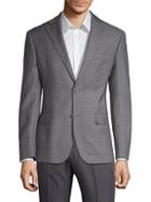 Michael Kors Classic-fit Checked Wool Jacket