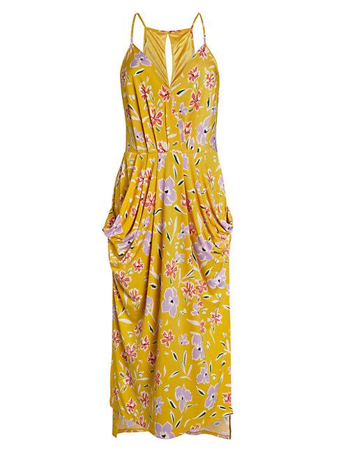 Bcbgeneration Floral Faux Wrap Midi Dress