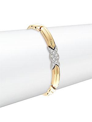 Estate Jewelry Collection Tiffany & Co. Diamond & 18k Yellow Gold Bracelet