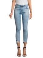 J Brand Alana High-rise Distressed Hem Crop Skinny Jeans