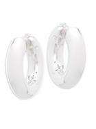 Saks Fifth Avenue Sterling Silver Donut Hoop Earrings/1.5
