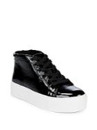 Kenneth Cole Aditi Patent Leather High Top Sneakers
